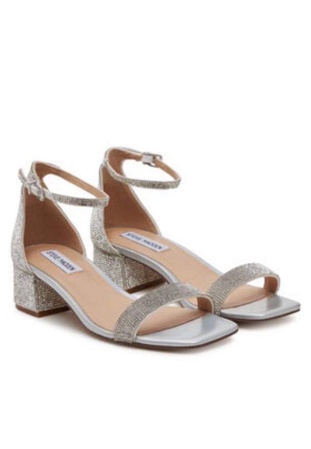 Steve Madden Sandały Gena-R SM11003580 Srebrny. Kolor: srebrny. Materiał: materiał