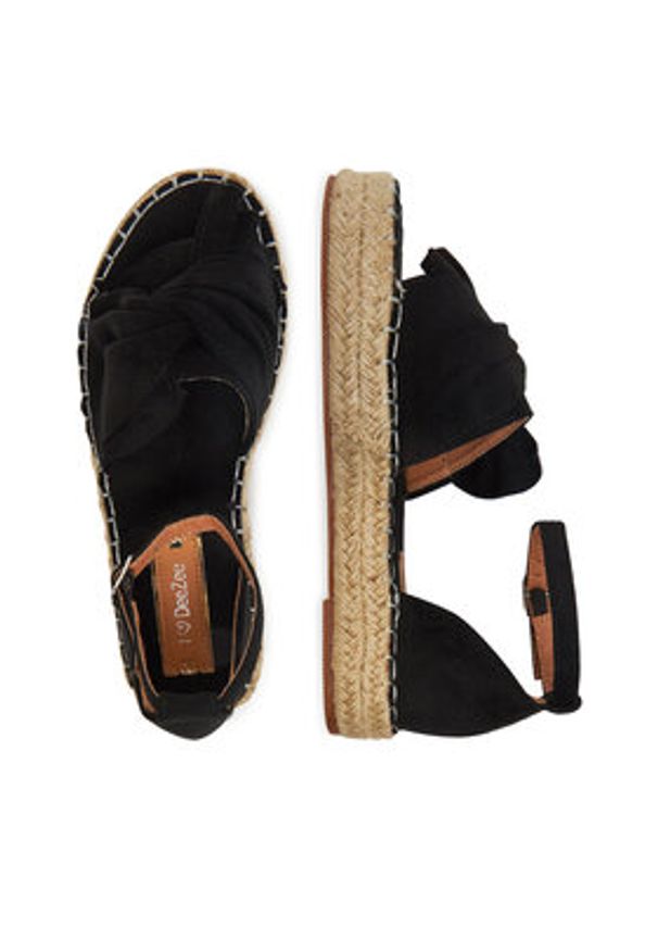 DeeZee Espadryle 8-807-1 Czarny. Kolor: czarny. Materiał: materiał