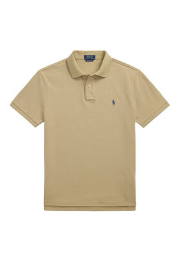 Polo Ralph Lauren Polo 710536856462 Beżowy Slim Fit. Typ kołnierza: polo. Kolor: beżowy. Materiał: bawełna