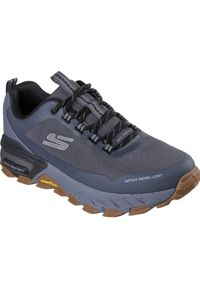 skechers - Adidasy Skechers Max Protect-promote Track, Mężczyźni. Kolor: szary. Materiał: materiał. Sport: fitness #1