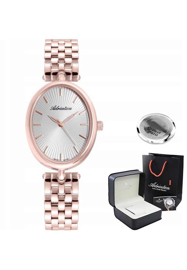 Zegarek Adriatica zegarek damski LUCY-RG z GRAWEREM