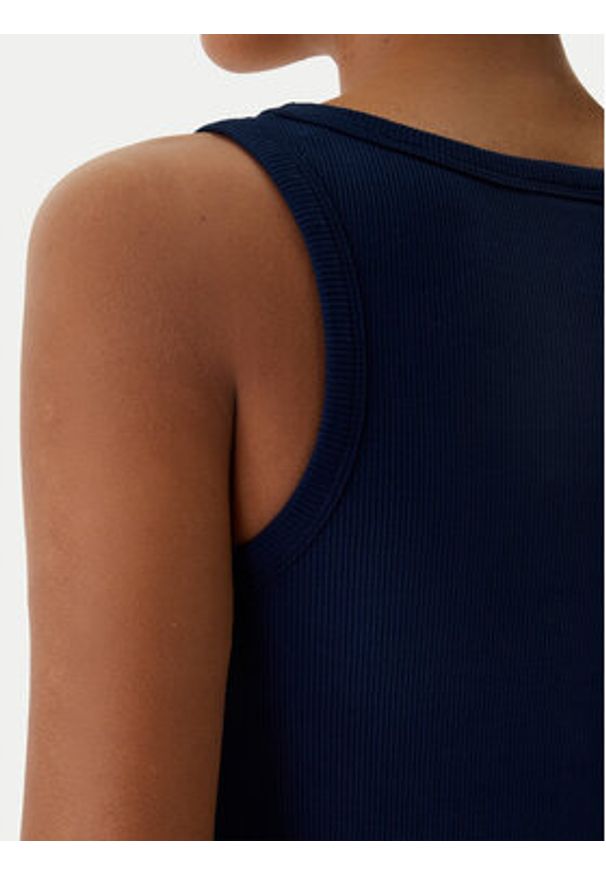 Guess Top V4YP06 K8RT2 Granatowy Regular Fit. Kolor: niebieski. Materiał: wiskoza