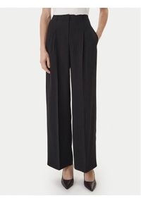 BOSS Spodnie materiałowe Tiana4 50554101 Czarny Relaxed Fit. Kolor: czarny. Materiał: wiskoza #1