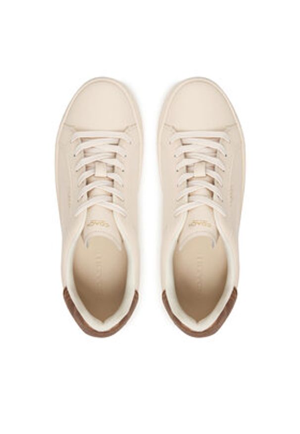 Coach Sneakersy CCN69 Écru. Materiał: skóra