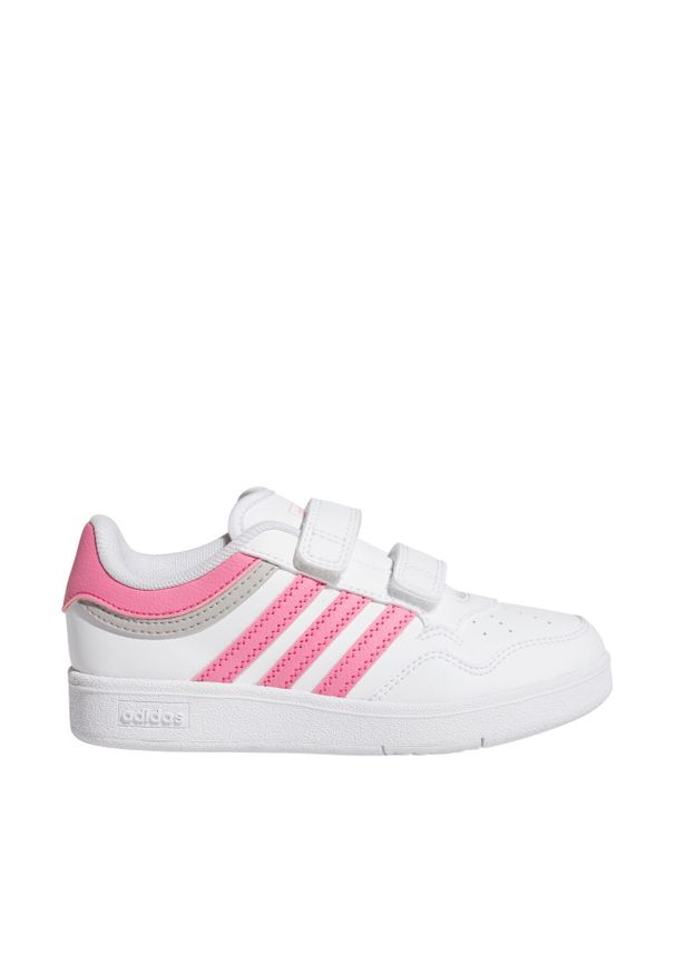 Adidas - Buty dla dzieci adidas Hoops 4.0 CF. Kolor: różowy, biały, wielokolorowy. Sport: turystyka piesza