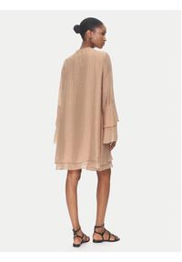 ViCOLO Sukienka letnia TD0753 Beżowy Regular Fit. Kolor: beżowy. Materiał: syntetyk. Sezon: lato #5