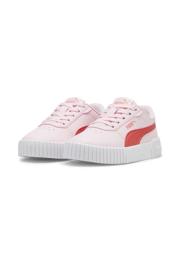 Puma - Dziecięce sneakersy Carina 2.0 PUMA Whisp Of Pink Active Red White. Kolor: czerwony, wielokolorowy, różowy, biały