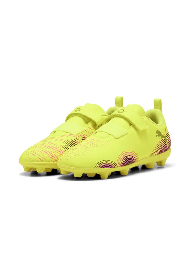 Puma - Młodzieżowe buty piłkarskie FUTURE 8 PLAY V FG/AG RB PUMA. Kolor: czarny, różowy, wielokolorowy, żółty. Sport: piłka nożna