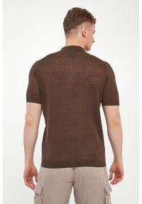 Aeronautica Militare - Polo męskie lniane AERONAUTICA MILITARE. Typ kołnierza: polo. Materiał: len #4