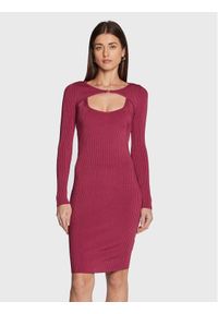 Marciano Guess Komplet sukienka dzianinowa i sweter 3RGK05 5662Z Różowy Slim Fit. Kolor: różowy. Materiał: bawełna #1