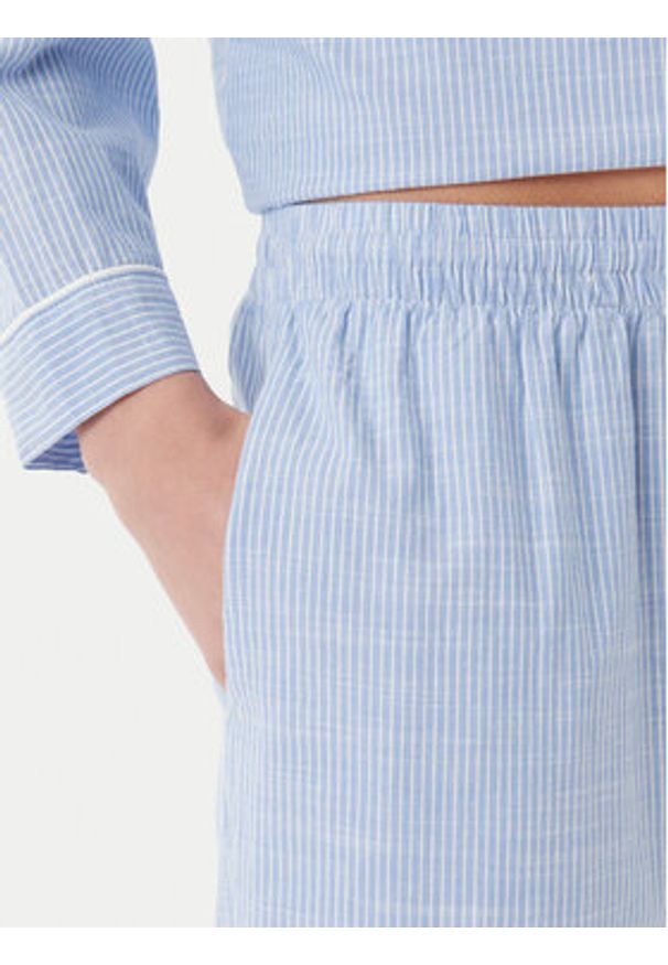 Hunkemöller Spodnie piżamowe 301492 Błękitny Regular Fit. Kolor: niebieski. Materiał: bawełna