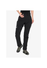 Haglöfs - Spodnie softshell damskie Haglofs Moran Softshell Standard Pant. Kolor: czarny. Materiał: softshell. Sport: turystyka piesza
