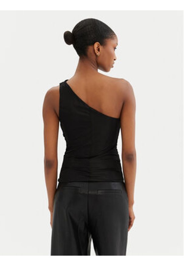 Pinko - PINKO Top 105048 A2F1 Czarny Slim Fit. Kolor: czarny. Materiał: syntetyk