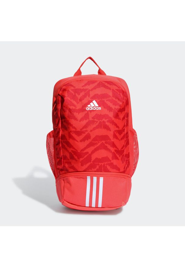 Adidas - Football Backpack. Kolor: czerwony. Materiał: materiał