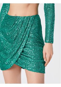 Elisabetta Franchi Komplet bluzka i spódnica TG-002-27E2-V500 Zielony Slim Fit. Kolor: zielony. Materiał: syntetyk #4