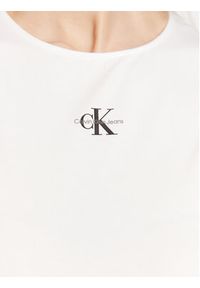 Calvin Klein Jeans Top J20J220765 Biały Regular Fit. Kolor: biały. Materiał: bawełna #4