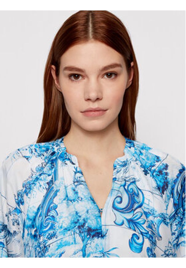 BOSS - Boss Sukienka letnia Difloru 50454550 Niebieski Oversize. Kolor: niebieski. Materiał: jedwab. Sezon: lato. Typ sukienki: oversize