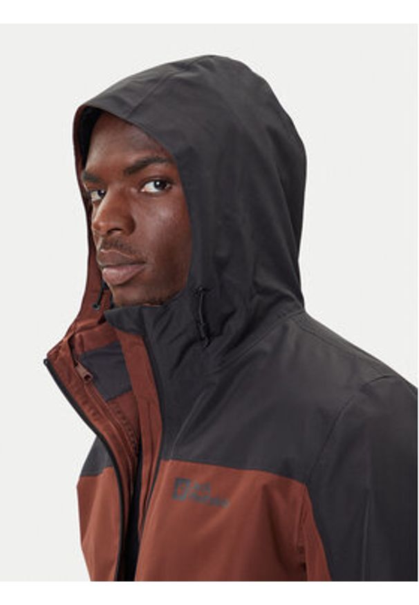 Jack Wolfskin Kurtka outdoor Taubenberg 3in1 1115311 Brązowy Regular Fit. Kolor: brązowy. Materiał: syntetyk. Sport: outdoor
