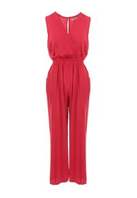 Born2be - Czerwony Kombinezon Hame. Kolor: czerwony. Materiał: wiskoza. Długość rękawa: na ramiączkach. Długość: długie. Styl: elegancki #6