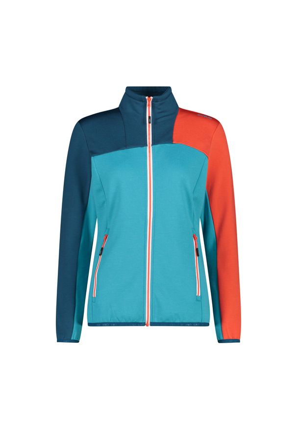 Bluza damska turystyczna CMP 32G4266. Kolor: czerwony, niebieski, wielokolorowy. Materiał: polar. Sport: turystyka piesza
