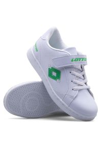 Buty dziecięce LOTTO JAMBOL K lifestylowe sneakersy. Kolor: biały, zielony, wielokolorowy