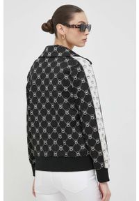 Pinko bluza damska kolor czarny wzorzysta. Okazja: na co dzień. Kolor: czarny. Materiał: dzianina. Wzór: aplikacja. Styl: casual #5