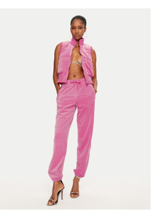 Juicy Couture Bezrękawnik Thunder JCOGL224555 Różowy Slim Fit. Kolor: różowy. Materiał: syntetyk. Długość rękawa: bez rękawów