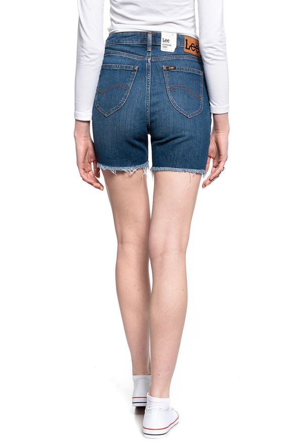 Lee - LEE BOYFRIEND SHORT DAMSKIE SZORTY JEANSOWE L37NMGFL 112108093. Materiał: jeans