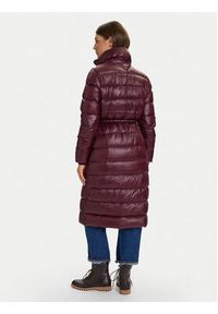 TOMMY HILFIGER - Tommy Hilfiger Płaszcz zimowy WW0WW47356 Bordowy Regular Fit. Kolor: czerwony. Materiał: syntetyk. Sezon: zima #4