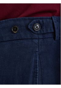 TOMMY HILFIGER - Tommy Hilfiger Spodnie materiałowe Smart Casual MW0MW42708 Granatowy Regular Fit. Okazja: na co dzień. Kolor: niebieski. Materiał: len. Styl: casual #2