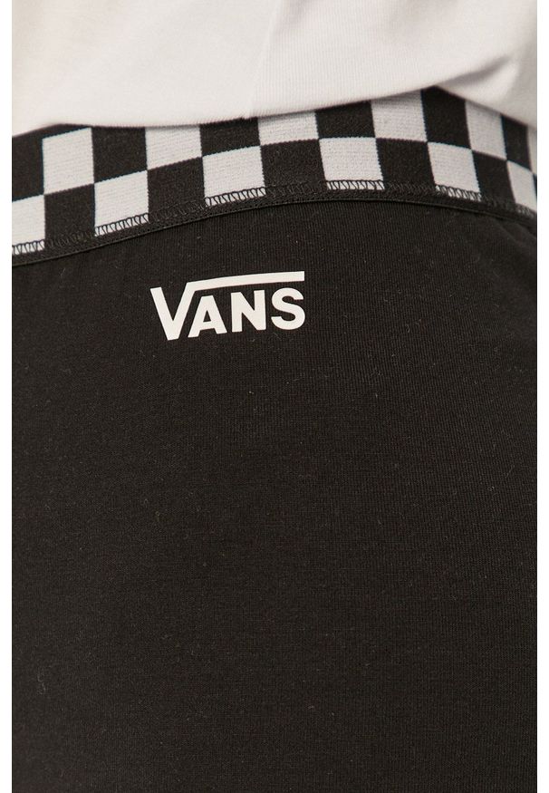Vans - Legginsy. Stan: podwyższony. Kolor: czarny. Wzór: nadruk