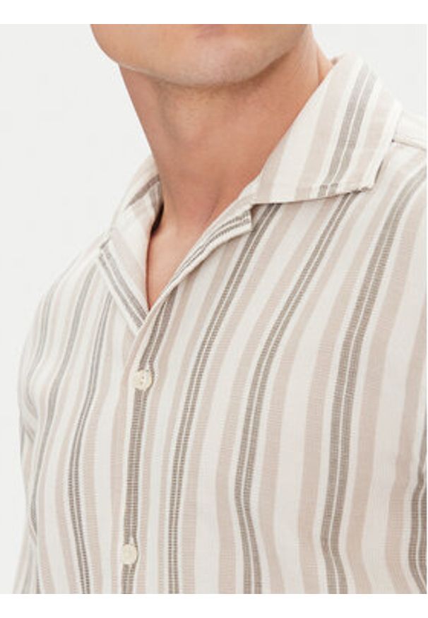 JOOP! Jeans Koszula 15 JJSH-160Hanau 30045991 Beżowy Casual Fit. Okazja: na co dzień. Kolor: beżowy. Materiał: bawełna. Styl: casual