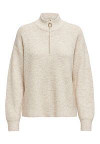 only - ONLY Sweter Tokyo 15317865 Beżowy Standard Fit. Kolor: beżowy. Materiał: syntetyk