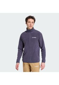 Adidas - Bluza polarowa Multi Essentials z suwakiem na całej długości. Kolor: niebieski. Materiał: materiał, polar. Sport: turystyka piesza #1