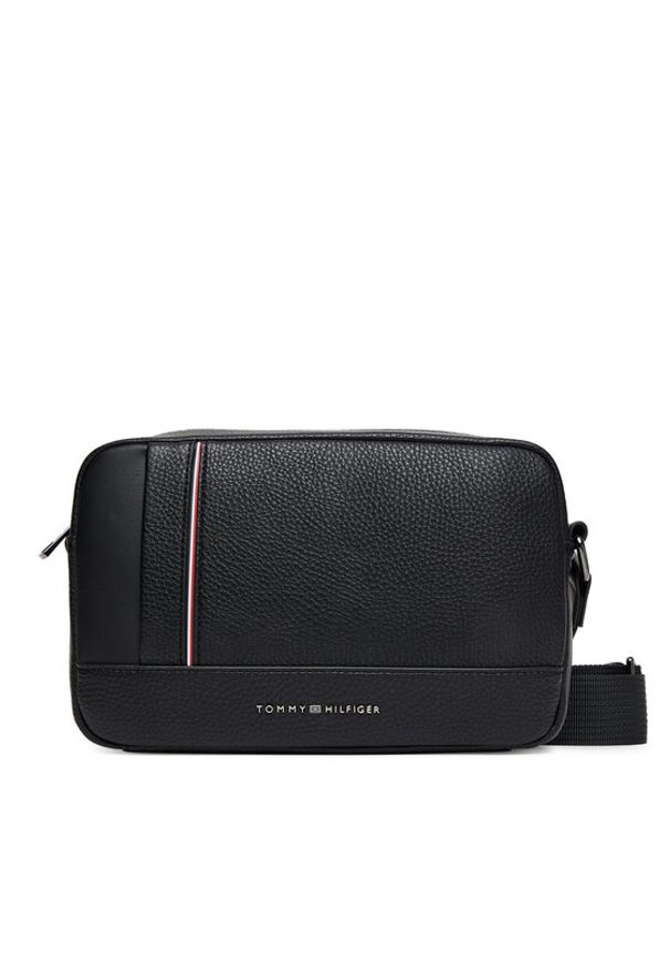 TOMMY HILFIGER - Tommy Hilfiger Saszetka Th Central Ew Reporter AM0AM13635 Czarny. Kolor: czarny. Materiał: skóra