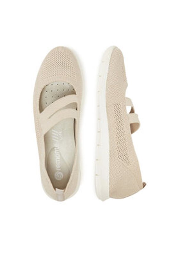 Remonte Półbuty R7102-60 Beżowy. Kolor: beżowy. Materiał: materiał