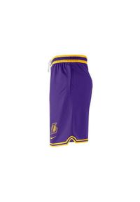 Spodnie koszykarskie męskie Nike Nba Los Angeles Lakers. Kolor: fioletowy. Materiał: materiał, syntetyk. Długość: krótkie