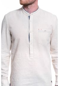 Mustang - MĘSKA KOSZULA MATERIAŁOWA MUSTANG CASPER LINEN SHIRT 1009583 4014. Materiał: materiał #9