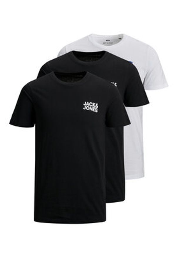 Jack & Jones Komplet t-shirtów Corp Logo 12191762 Czarny Slim Fit. Kolor: czarny. Materiał: bawełna