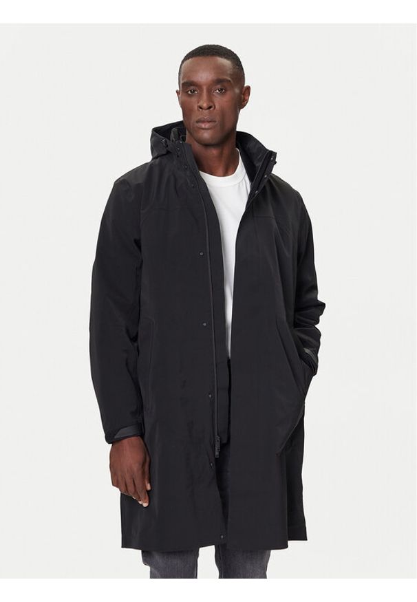 Calvin Klein Płaszcz przejściowy LV04LD518G Czarny Regular Fit. Kolor: czarny. Materiał: syntetyk
