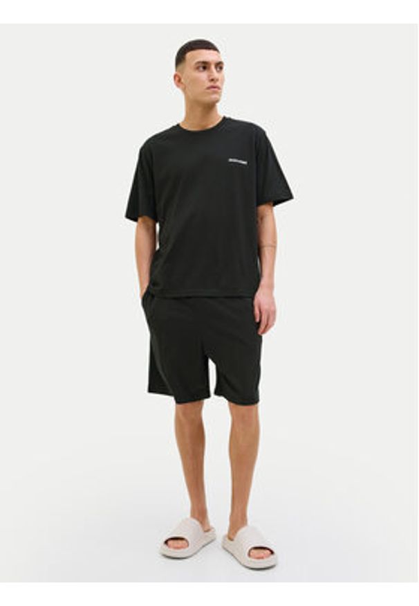 Jack & Jones - Jack&Jones Piżama Everest 12273635 Czarny Standard Fit. Kolor: czarny. Materiał: bawełna
