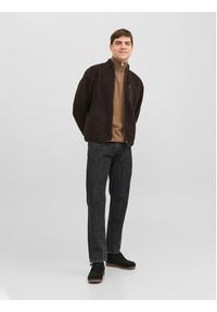 Jack & Jones - Jack&Jones Sweter 12189339 Brązowy Regular Fit. Kolor: brązowy. Materiał: bawełna #3