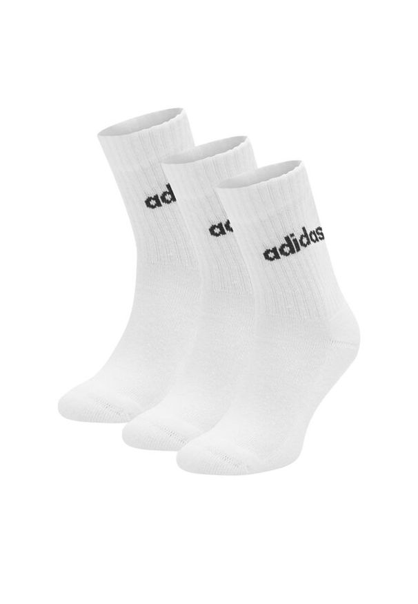 Adidas - adidas Skarpety długie C-HT3455 3-PACK Biały. Kolor: biały. Materiał: bawełna