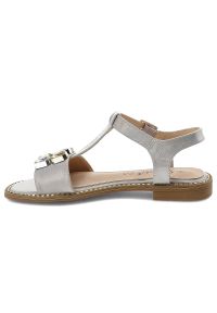 Beżowe Sandały S.Barski Eleganckie Obuwie Damskie. Kolor: beżowy. Sezon: lato. Obcas: na płaskiej podeszwie. Styl: elegancki #3