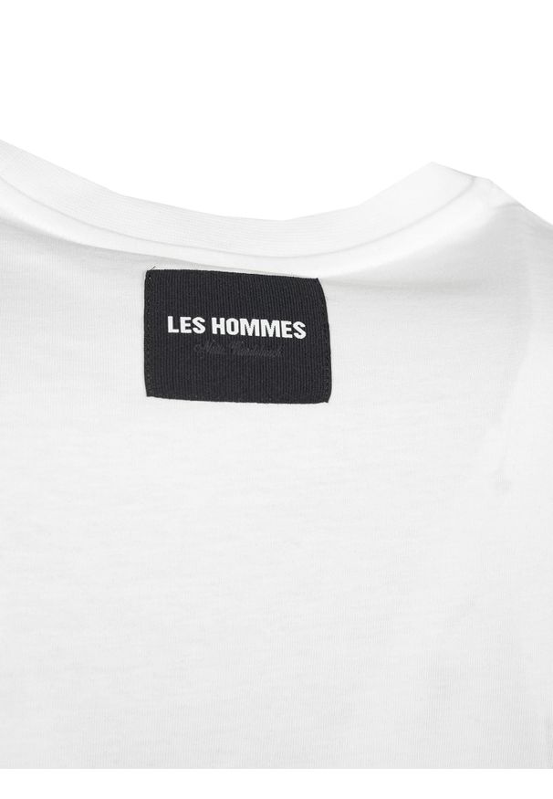 Les Hommes T-shirt | LF224306-0700-1007 | Grafic Print | Mężczyzna | Biały. Okazja: na co dzień. Kolor: biały. Materiał: bawełna. Wzór: nadruk. Styl: casual
