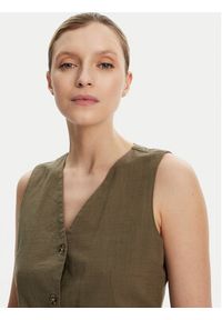 Vero Moda Kamizelka garniturowa Caia 10333795 Zielony Regular Fit. Kolor: zielony. Materiał: bawełna #4