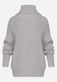 Born2be - Szary Golf o Klasycznym Kroju z Kaszmirem Azifra. Okazja: na spotkanie biznesowe. Typ kołnierza: golf. Kolor: szary. Materiał: kaszmir. Styl: klasyczny #5