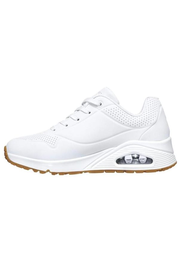 skechers - Buty na co dzień damskie SKECHERS UNO STAND ON AIR eko skóra. Okazja: na co dzień. Kolor: biały. Materiał: skóra. Model: Skechers Sport. Sport: turystyka piesza