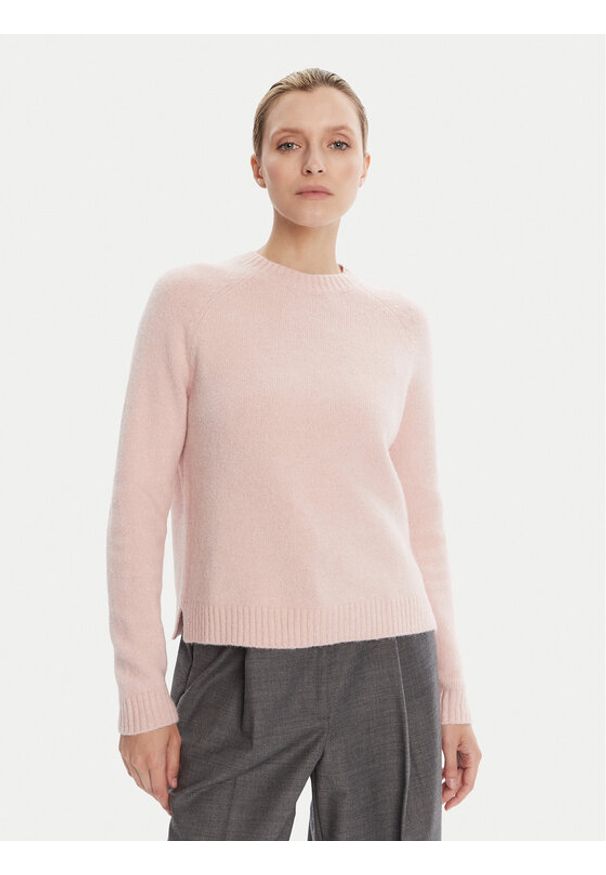 BOSS Sweter Febisan 50478315 Różowy Regular Fit. Kolor: różowy. Materiał: wełna