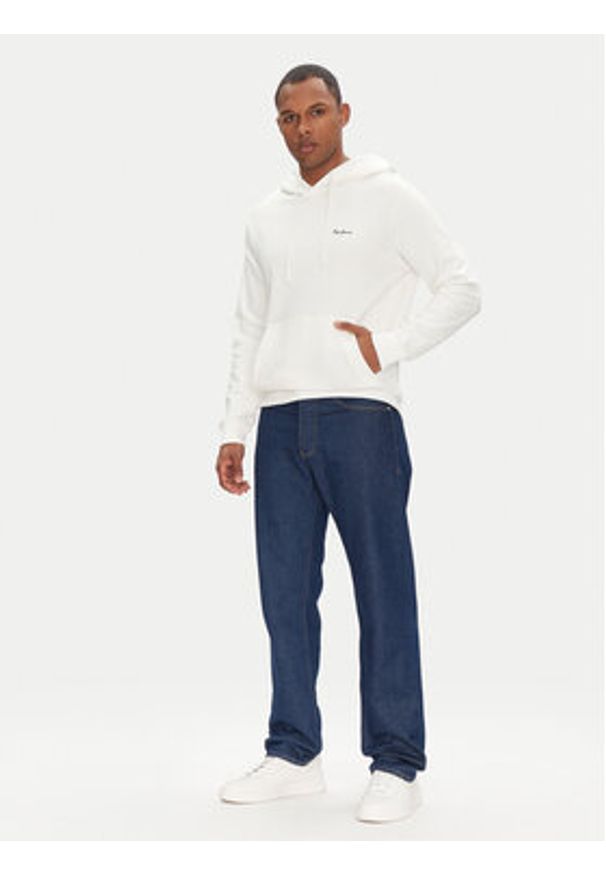 Pepe Jeans Bluza Essential PM582839 Biały Regular Fit. Kolor: biały. Materiał: bawełna